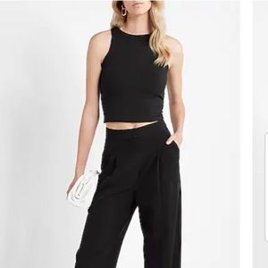 Express body contour collection black tank top